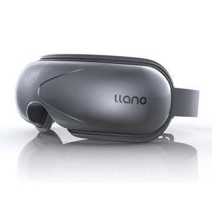 llano Eye Massager with Heat, Portable Eye Massage with Bluetooth Music, Smart Eye Mask Massager Sleep Mask Foldable Face Massager for Relax Dark Circles Dry Eyes