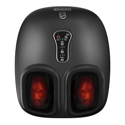 COMFIER Shiatsu Foot Massager with Heat, Vibration,Rolling Compression Feet Massager Machine for Plantar Fasciitis,Neuropathy Pain,Gifts for Her,Him Fits Size up to 13“ Multiple Modes